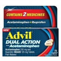 Обезболивающее двойного действия Advil Dual Action 72 табл