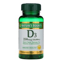  Nature's Bounty Vitamin D3 250 mcg (10,000 МЕ) Витамин Д3 72 капсулы