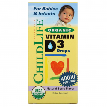 Витамин Д3 для детей  Vitamin D3 Drops  ChildLife со вкусом ягод 6.25 ml