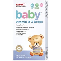 GNC Milestones baby Vitamin D-3 Drops Витамин D3  для малышей в каплях