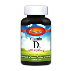 Витамин D3 Carlson Vitamin D3 10,000 IU 250 мг 120 таблеток