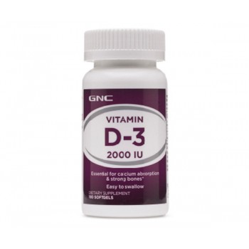 Витамин D3 2000 IU GNC, 180 капсул