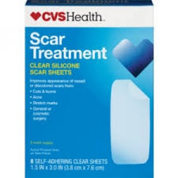 CVS Health Silicone Scar Treatment Прозрачный силикон от устранения рубцов и шрамов 8 шт