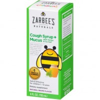 Детский сироп от кашля и мокроты, с натуральным медом Zarbee's COUGH SYRUP +Mucus Reducer Syrup 118 мл