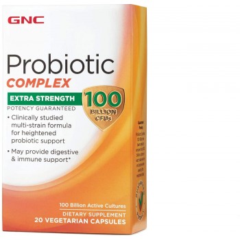 GNC Probiotic Complex Extra Strength 100 Billion CFUs Комплекс пребиотиков 20 капсул