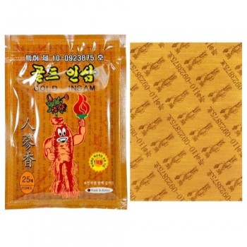 Пластырь с двойным красным женьшенем от болей в суставах Gold Insam 25 шт
