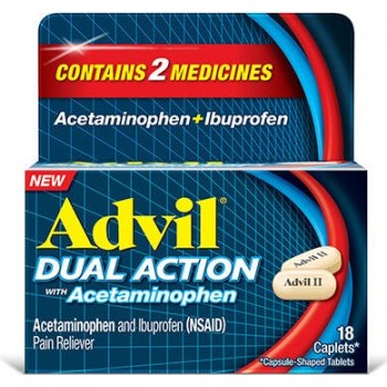 Обезболивающее двойного действия Advil Dual Action 18 табл