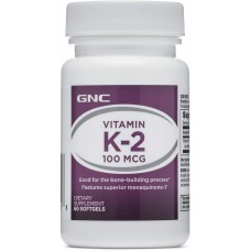 GNC Vitamin K-2 100 mcg Витамины 60 шт