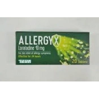 Лоратадин для снятия аллергических симптомов Аллержи X Teva (Allergy X) 10mg 20 таблеток