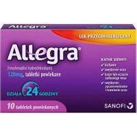 Средство от аллергии Sanofi Allegra 120 mg, 10 tablets