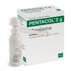  1 контейнер ректальной пены под давлением + 7 канюль PENTACOL 2 гр. Mesalazina Sofar