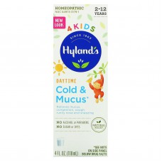 Hyland's, DAYTIME Cold & Mucus лекарство от простуды для детей 2+ лет. 4 шт