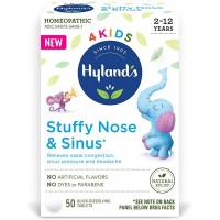 Hyland's 4 Kids Stuffy Nose & Sinus лекарство от простуды для детей 2-12 лет, 50 таблеток