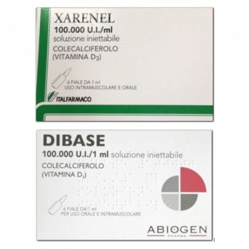 Dibase Vitamina D3 Abiogen 100.000 U.I./ml 6 FIALE DA 1 ml 