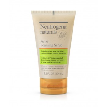 Скраб для лечения акне Neutrogena Naturals Acne Foaming Scrub 124 мл