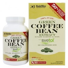 Препарат для похудения Rightway 100% Pure Green Coffee Bean Extract with Svetol экстракт зеленых кофейных зерен 90 капсул