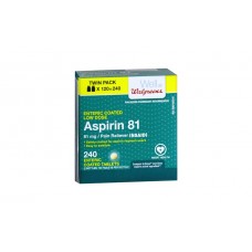 Витамины Walgreens Aspirin Enteric Coated Low Dose Аспирин 81 мг 2x120 таблеток