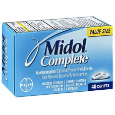 Обезболивающие капсулы с ацетаминофеном Bayer Midol Complete Caplets, 40 шт