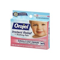 Обезболивающие ватные палочки для десен при прорезывании зубов Orajel Baby Instant Relief for Teething Pain Swabs, 12 штук