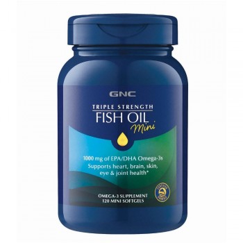 GNC Triple Strength Fish Oil Рыбий жир Тройная сила без вкуса и запаха 120 мини капс