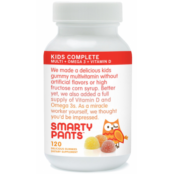Smarty Pants, Комплекс мультивитаминов для детей с омега-3 и витамином D 120 капс