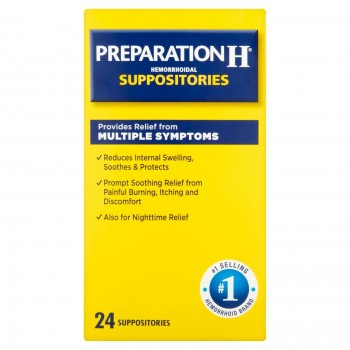 Свечи от геморроя Preparation H hemorrhoidal Suppositories, 24 штуки