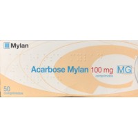 Лекарство от диабета Acarbose Mylan, 50 таблеток 100 мг 