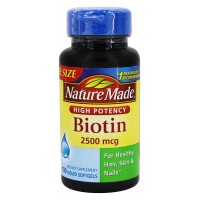 Витамины для волос и кожи биотин Made Biotin Softgels Nature, 150 капсул