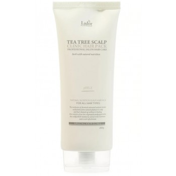 Восстанавливающая маска для волос и кожи головы с экстрактом чайного дерева La'dor Tea Tree Scalp Clinic Hair Pack, 200 мл